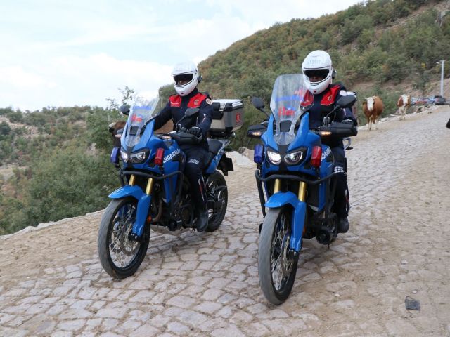 Jandarman Motosikletli Asayiş Timleri Huzur İçin Görev Başında