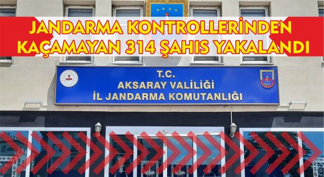 Jandarma Kontrollerinden Kaçamayan 314 Şahıs Yakalandı