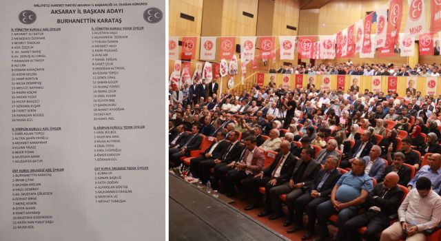 İşte MHP Aksaray Yeni Yönetim Kurulu Üyeleri