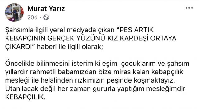 KIZ KARDEŞİNİ MİRASTAN MAHRUM BIRAKTIĞI İDDİA EDİLEN O ABİDEN AÇIKLAMA GELDİ