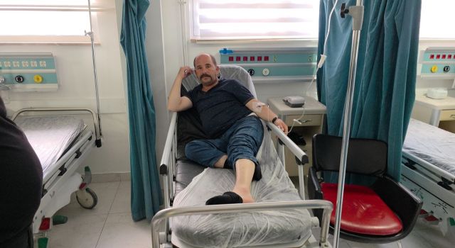 Tarlada çalışırken akrep soktu
