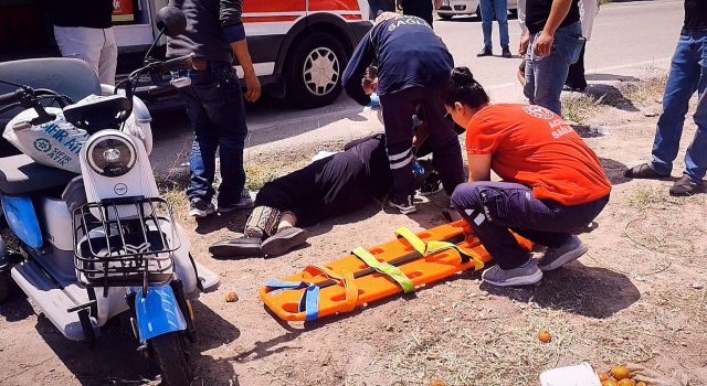 Elektrikli bisikletiyle çıktığı yolun sonu hastane oldu