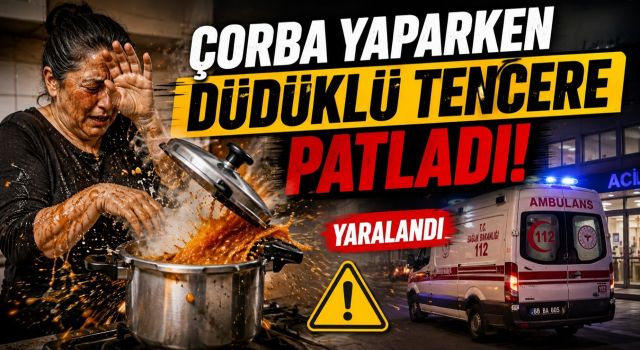 Akşam yemeği hazırlarken hastanelik oldu