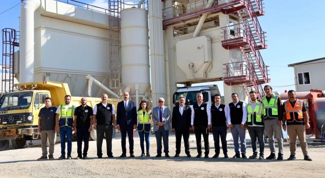 Aksaray’da asfalt tesisinde saatte 200 ton üretim