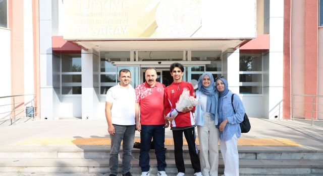 Avrupa üçüncüsü Abdullah Eren Yıldız Aksaray’da coşkuyla karşılandı