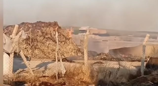 Çocukların yaktığı ateş balyaları tutuşturdu