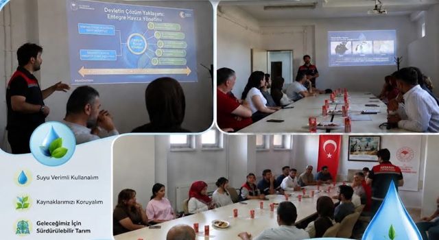 Modern sulama sistemleri çiftçilere anlatılıyor