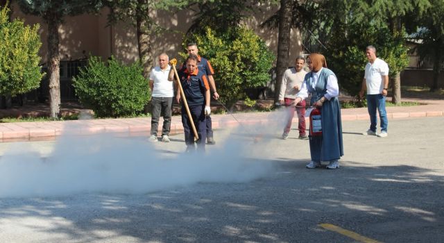 Aksaray'da gerçeği aratmayan tatbikat