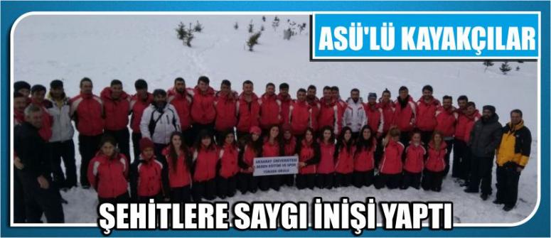 Asü’lü Kayakçılar Şehitlere Saygı İnişi Yaptı