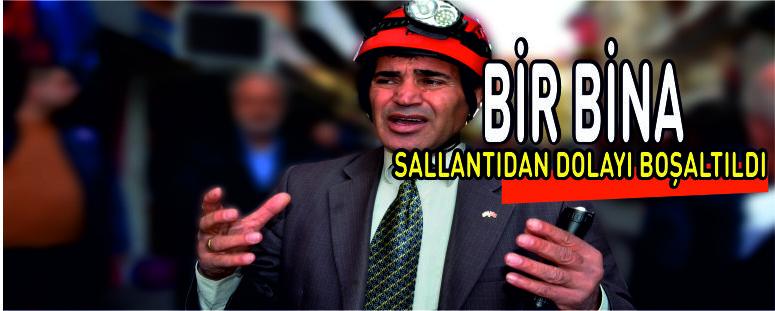 Bir Bina Sallantıdan Dolayı Boşaltıldı