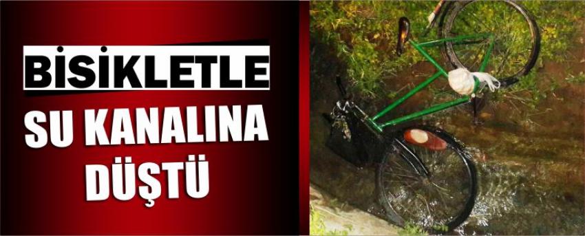 Bisikletle Su Kanalına Düştü