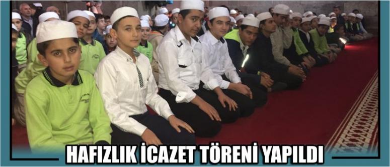 Hafızlık İcazet Töreni Yapıldı