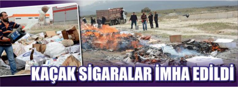 Kaçak Sigaralar İmha Edildi