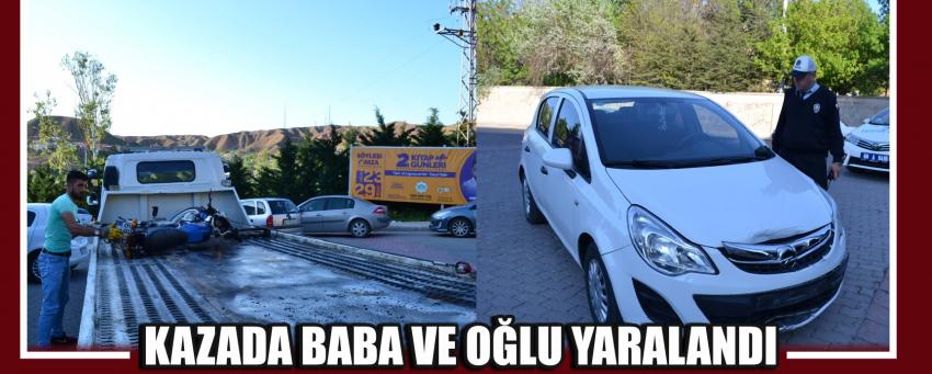 Kazada Baba Ve Oğlu Yaralandı