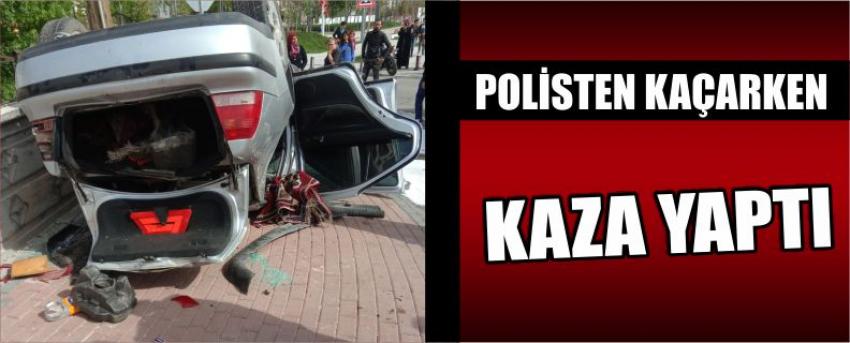 Polisten Kaçarken Kaza Yaptı