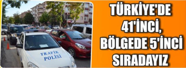 Türkiye’de 41’inci, Bölgede 5’inci Sıradayız