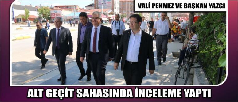 Vali Pekmez Ve Başkan Yazgı Alt Geçit Sahasında İnceleme Yaptı