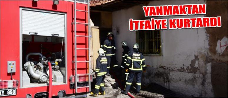 Yanmaktan İtfaiye Kurtardı