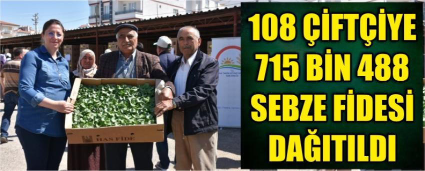 108 Çiftçiye 715 Bin 488 Sebze Fidesi Dağıtıldı