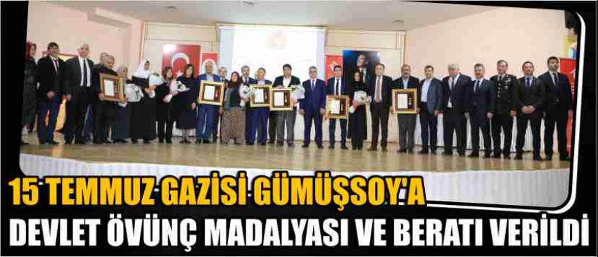 15 Temmuz Gazisi Gümüşsoy’a Devlet Övünç Madalyası Ve Beratı Verildi