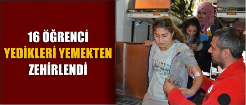 16 Öğrenci Yedikleri Yemekten Zehirlendi