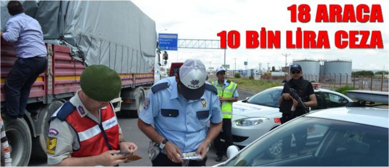 18 Araca 10 Bin Lira Ceza