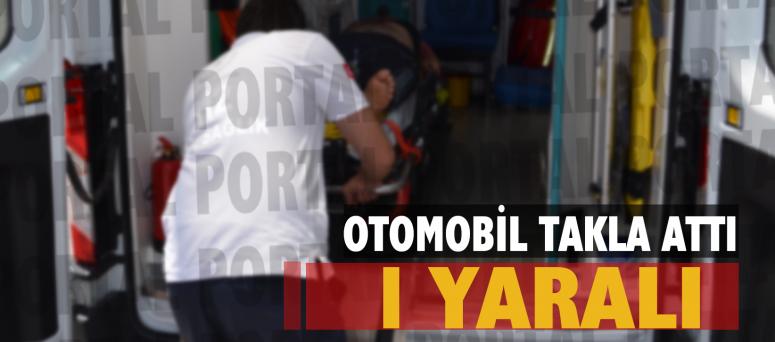 Otomboil Takla Attı: 1 Yaralı