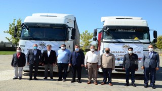 Aksaray’dan sel bölgesine 2 tır yardım