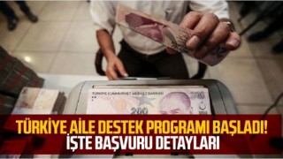 ‘Türkiye Aile Destek Programı' Başvuruları Bugün Başlıyor