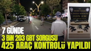 7 Günde 3 Bin 203 GBT Sorgusu, 425 Araç Kontrolü Yapıldı