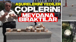 Aşurelerini Yediler Çöplerini Meydana Bıraktılar