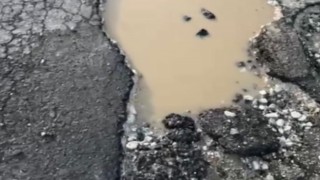 Ağaçören'de bu yol sürücüleri mağdur ediyor