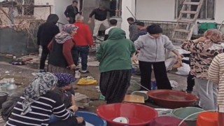 MAHALLEDE YANGINZEDE VATANDAŞ İÇİN SEFERBERLİK BAŞLADI