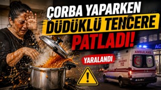 Akşam yemeği hazırlarken hastanelik oldu