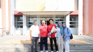 Avrupa üçüncüsü Abdullah Eren Yıldız Aksaray’da coşkuyla karşılandı