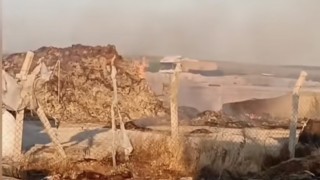 Çocukların yaktığı ateş balyaları tutuşturdu