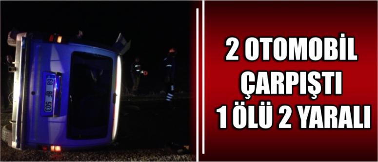 2 Otomobil Çarpıştı 1 Ölü 2 Yaralı