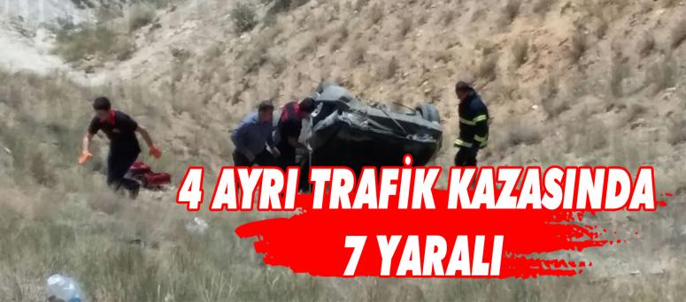 4 Ayrı Trafik Kazasında 7 Yaralı