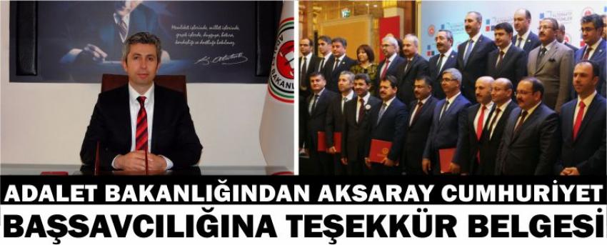 Adalet Bakanlığından Aksaray Cumhuriyet Başsavcılığına “Uzlaşı” Teşekkürü