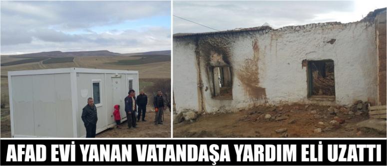 Afad Evi Yanan Vatandaşa Yardım Eli Uzattı