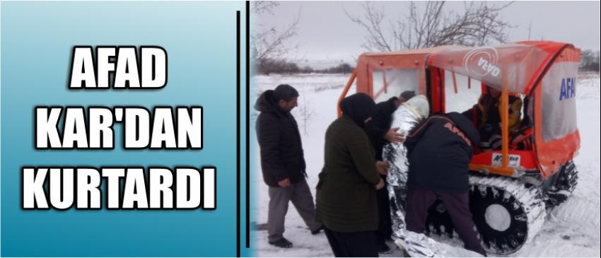Afad Kar’dan Kurtardı