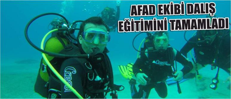 Afad Ekibi Dalış Eğitimini Tamamladı