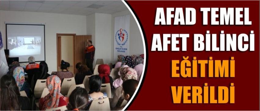 Afad Temel Afet Bilinci Eğitimi Verildi