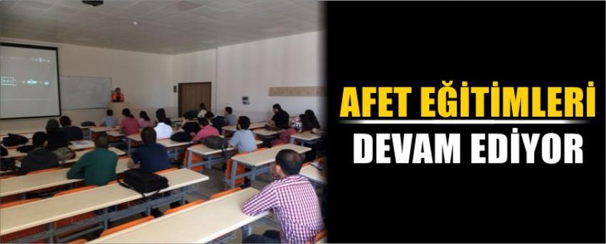 Afet Eğitimleri Devam Ediyor