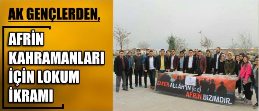 Ak Gençlerden, Afrin Kahramanları İçin Lokum İkramı 