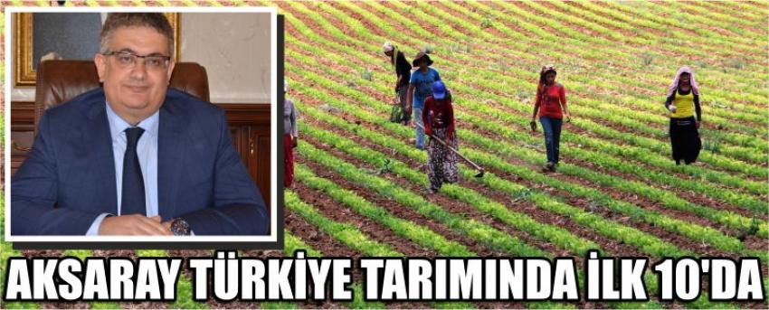 Aksaray Türkiye Tarımında İlk 10’da