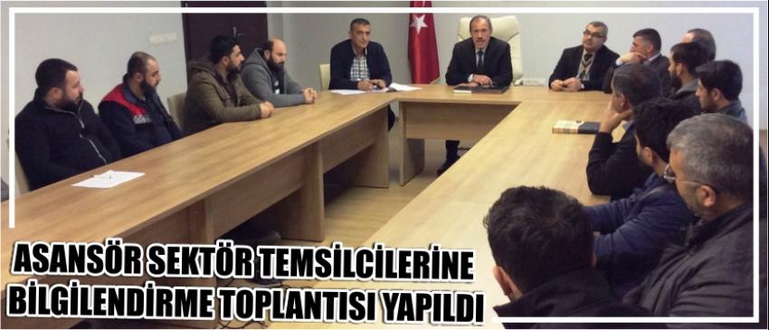 Asansör Sektör Temsilcilerine Bilgilendirme Toplantısı Yapıldı