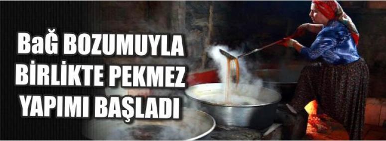 Bağ Bozumuyla Birlikte Pekmez Yapımı Başladı 