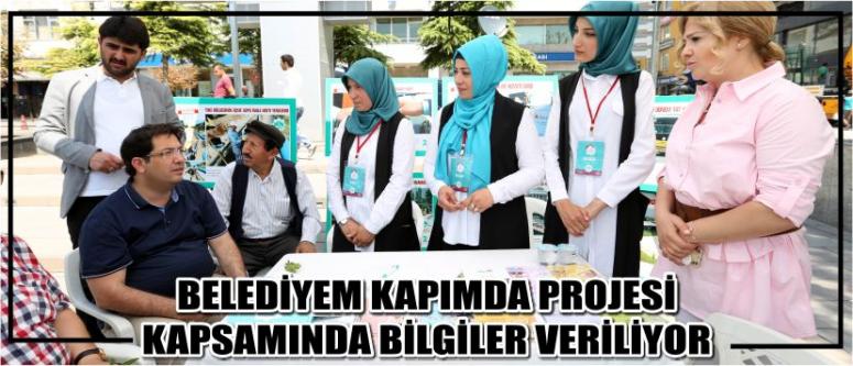 Belediyem Kapımda Projesi Kapsamında Bilgiler Veriliyor