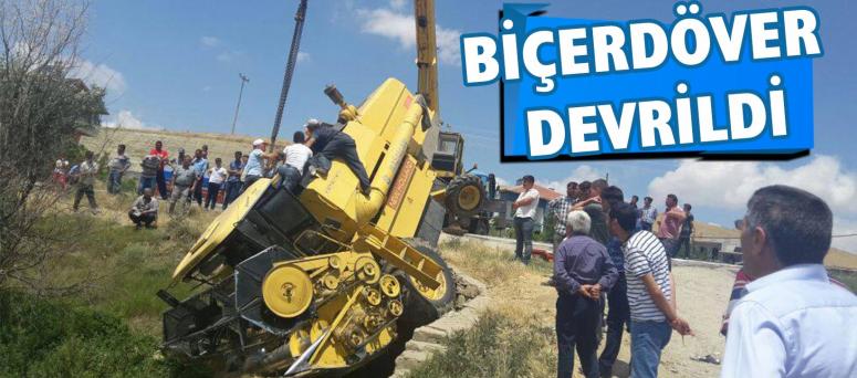 Biçerdöver Devrildi